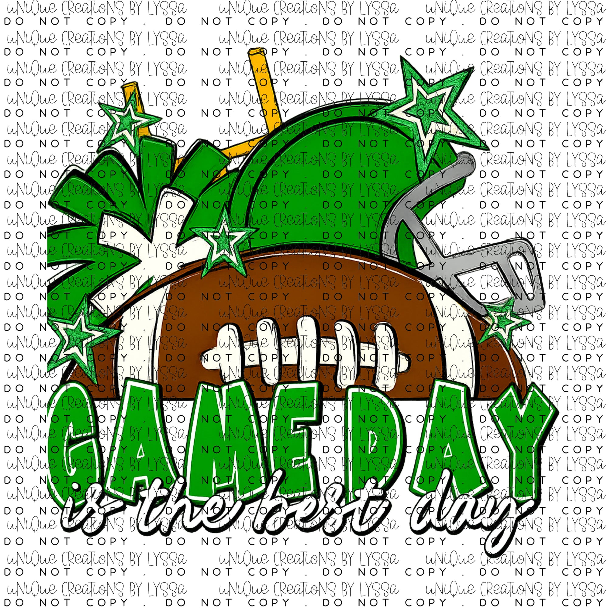 GAME DAY FOOTBALL (GREEN) DTF TRANSFER