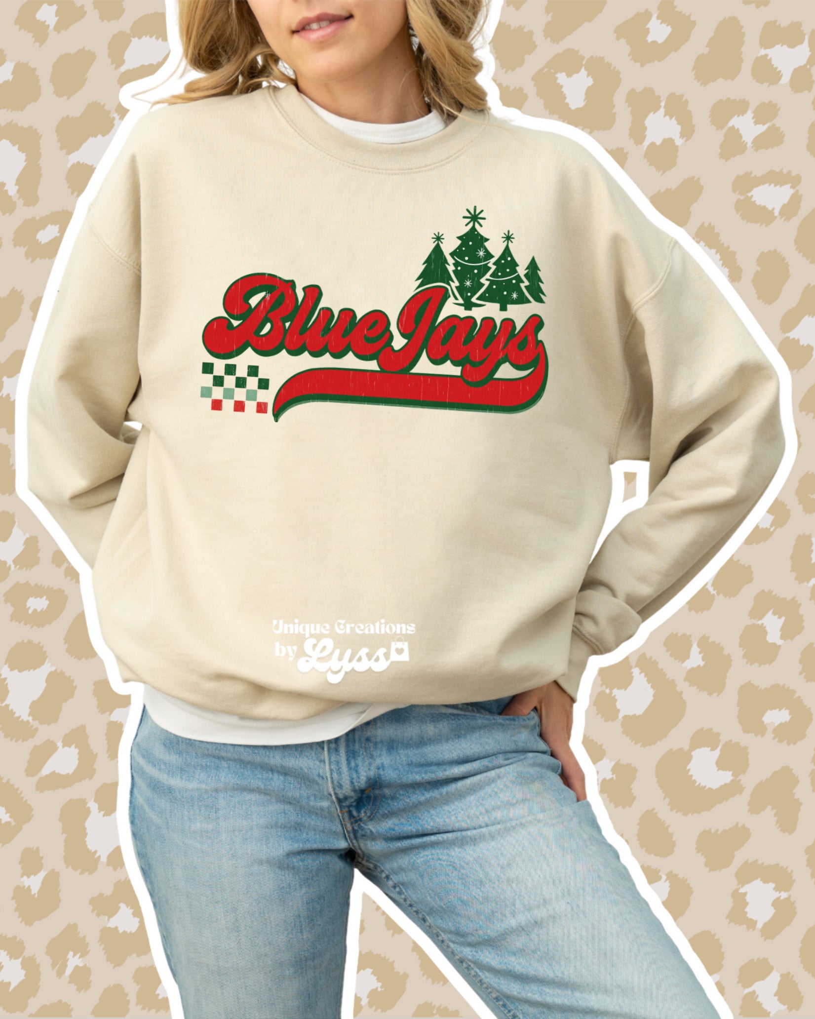 RETRO BLUEJAYS CHRISTMAS ADULT TEE/SWEATER
