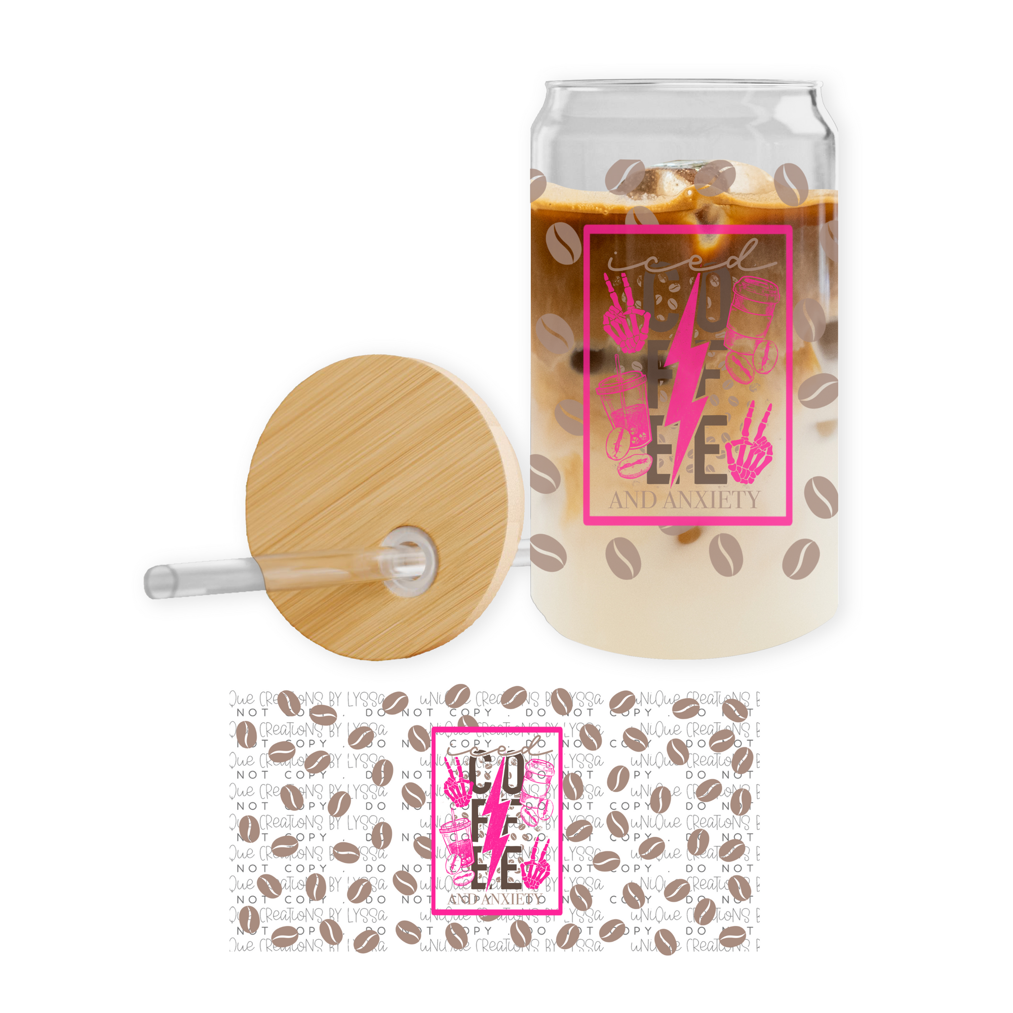 ICED COFFEE AND ANXIETY 16OZ