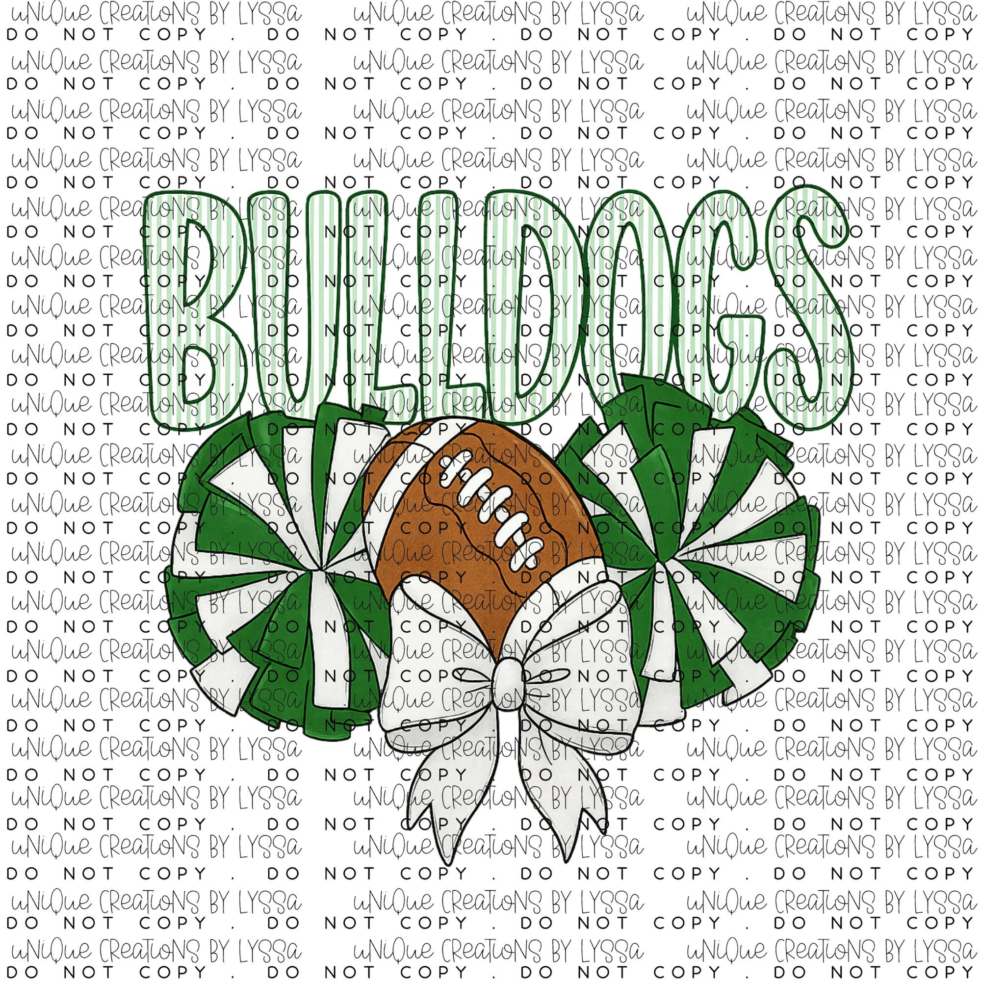 BULLDOGS POM POM DTF TRANSFER