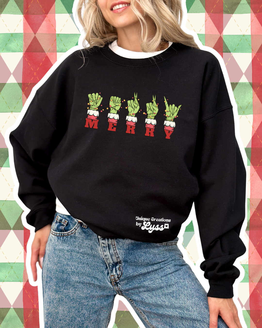 MERRY GRINCH HANDS TEE/SWEATER