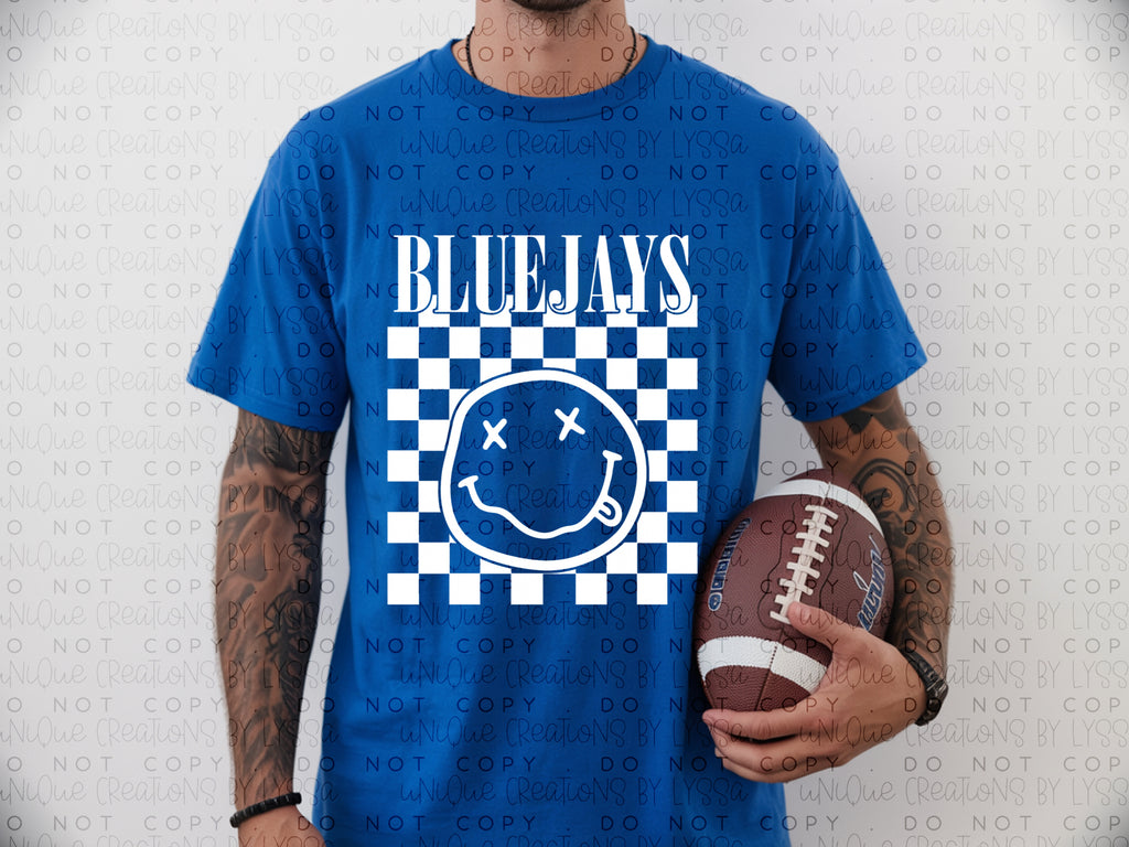 CHECKERED BLUEJAYS SMILEY