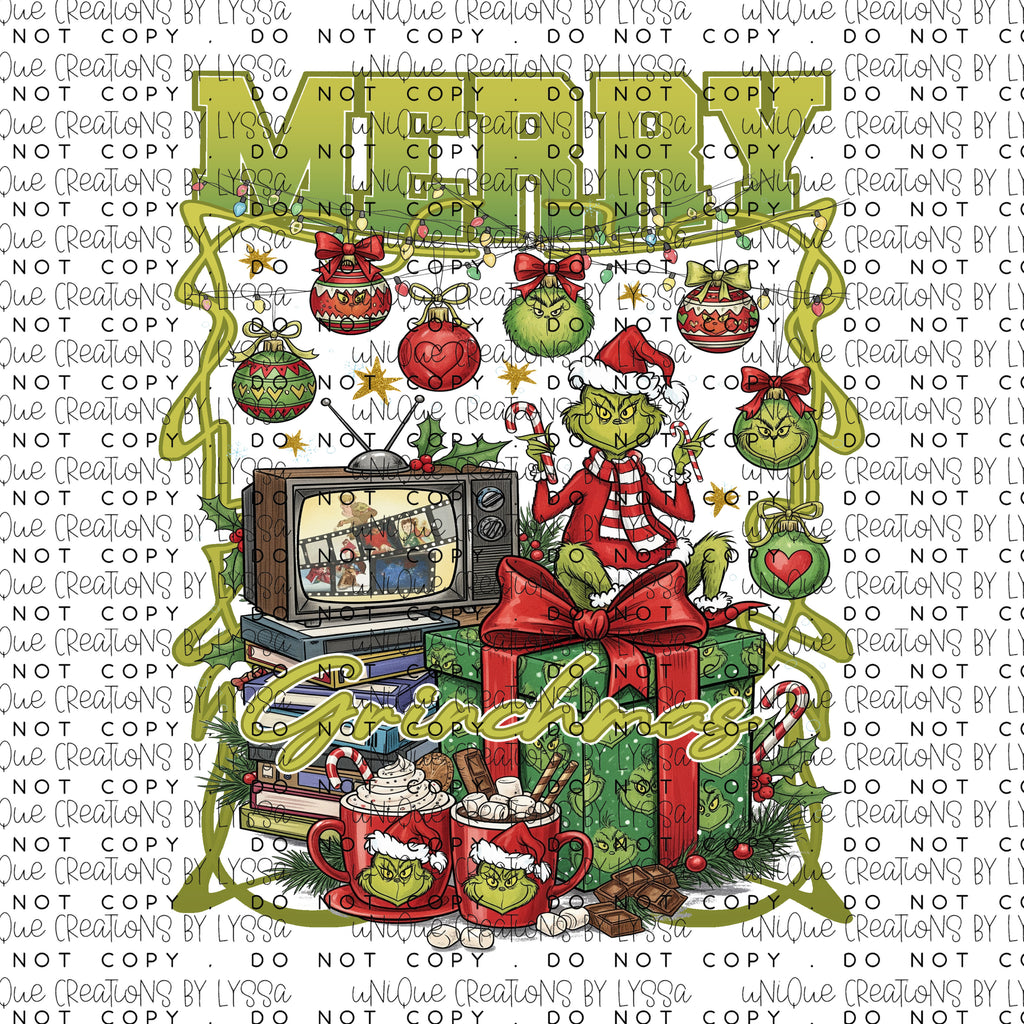 MERRY GRINCHMAS ROOM DTF TRANSFER/ DECAL