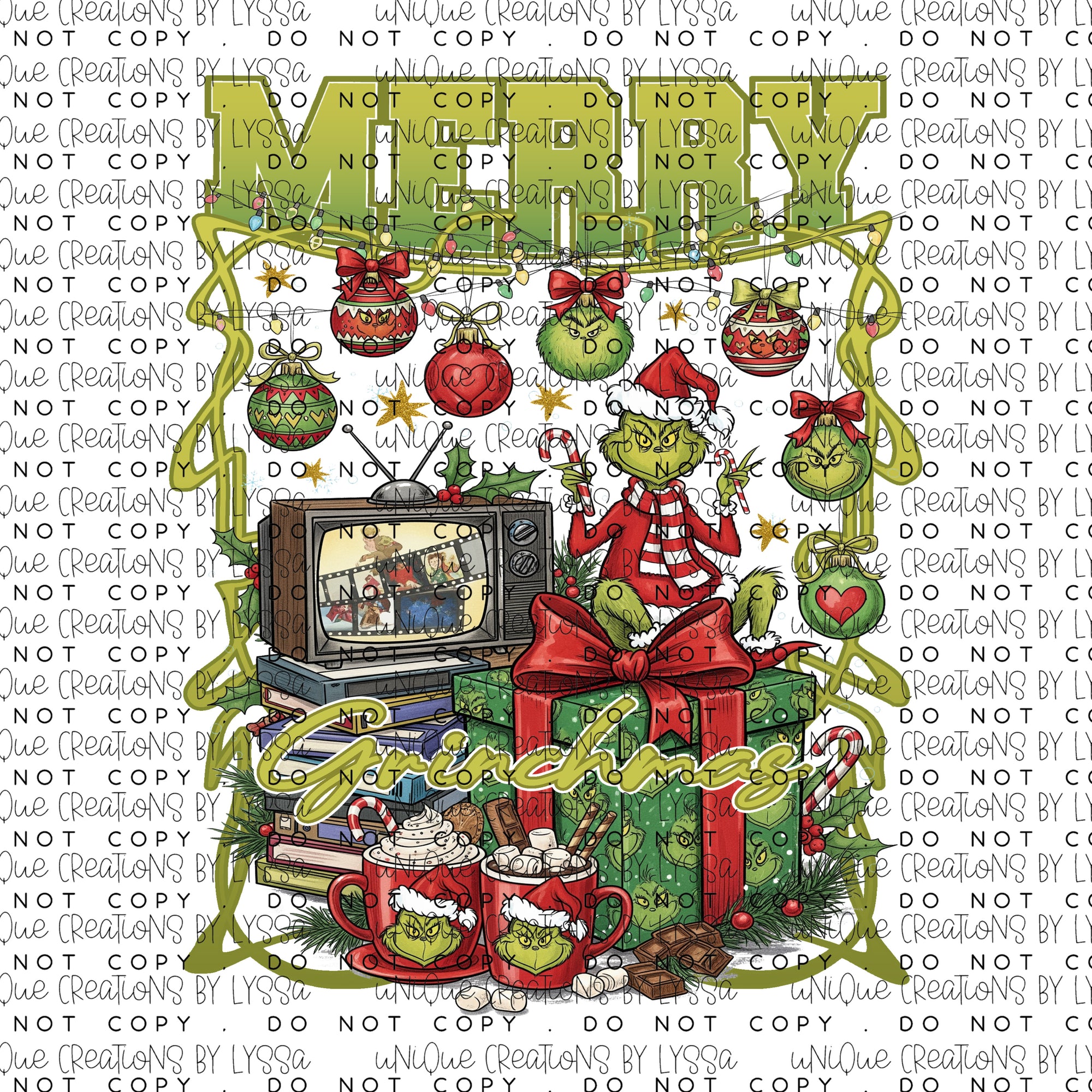 MERRY GRINCHMAS ROOM DTF TRANSFER/ DECAL