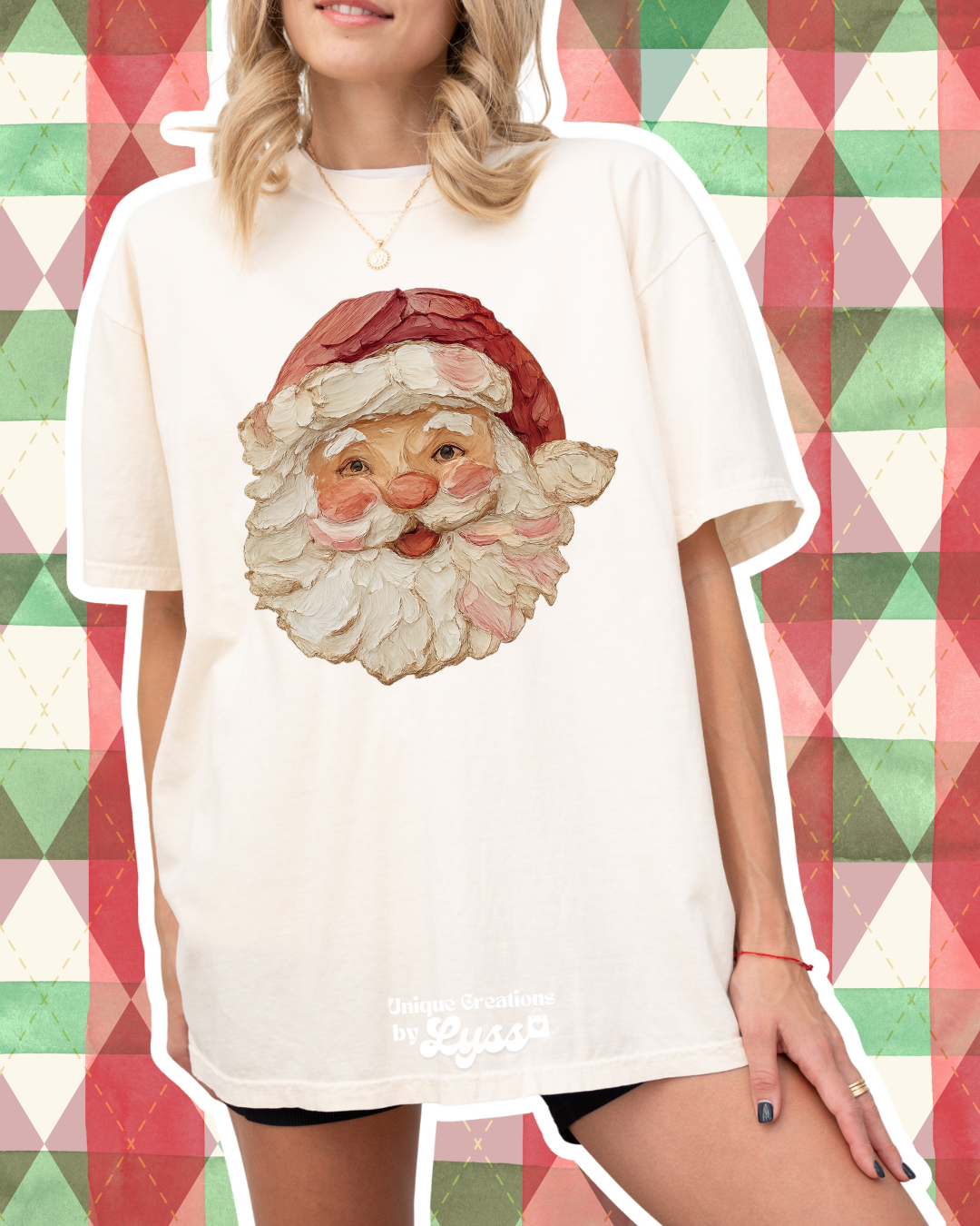 PAINTED SANTA ADULT TEE/SWEATER/HOODIE