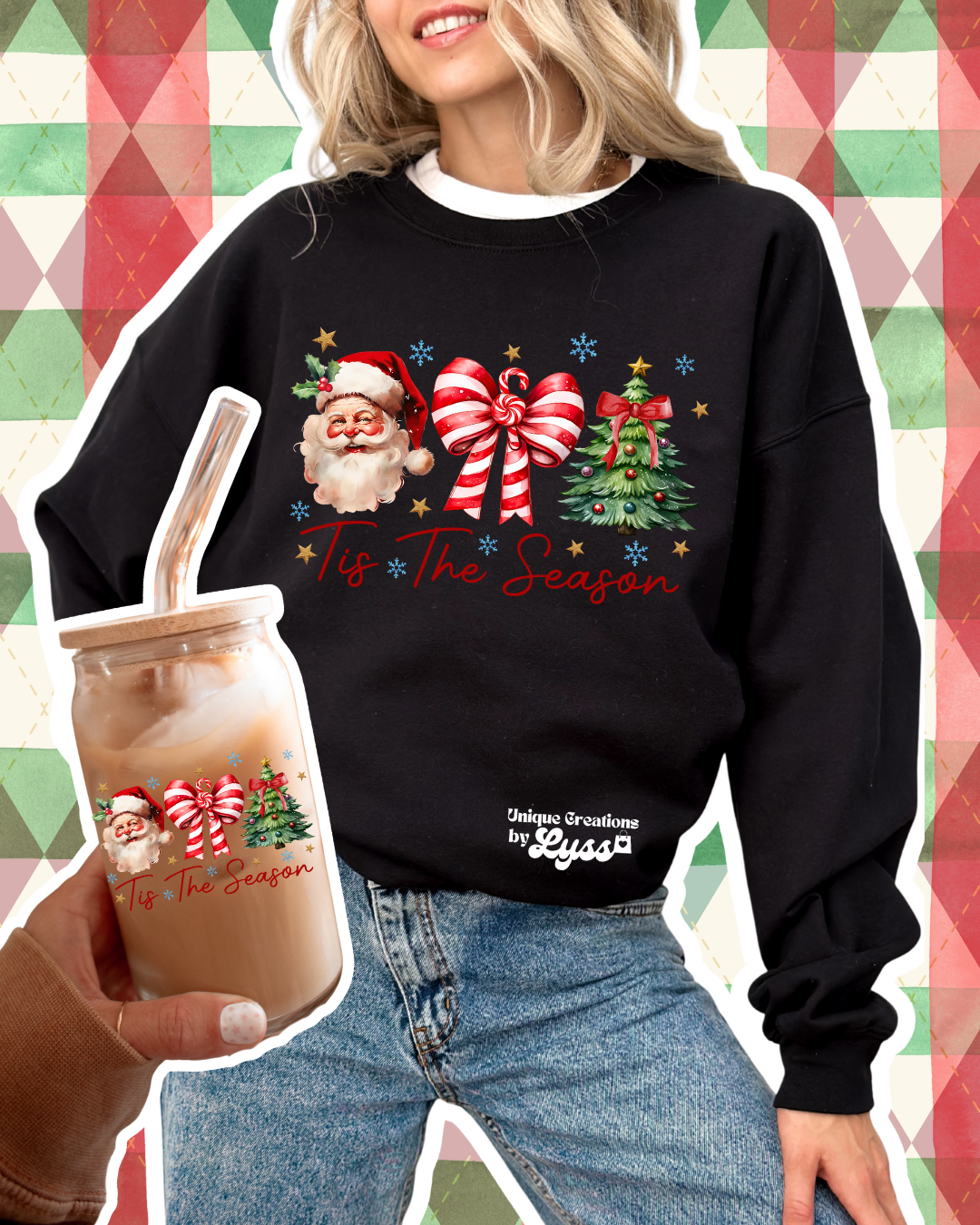 TIS THE SEASON SANTA SWEATER + CUP COMBO