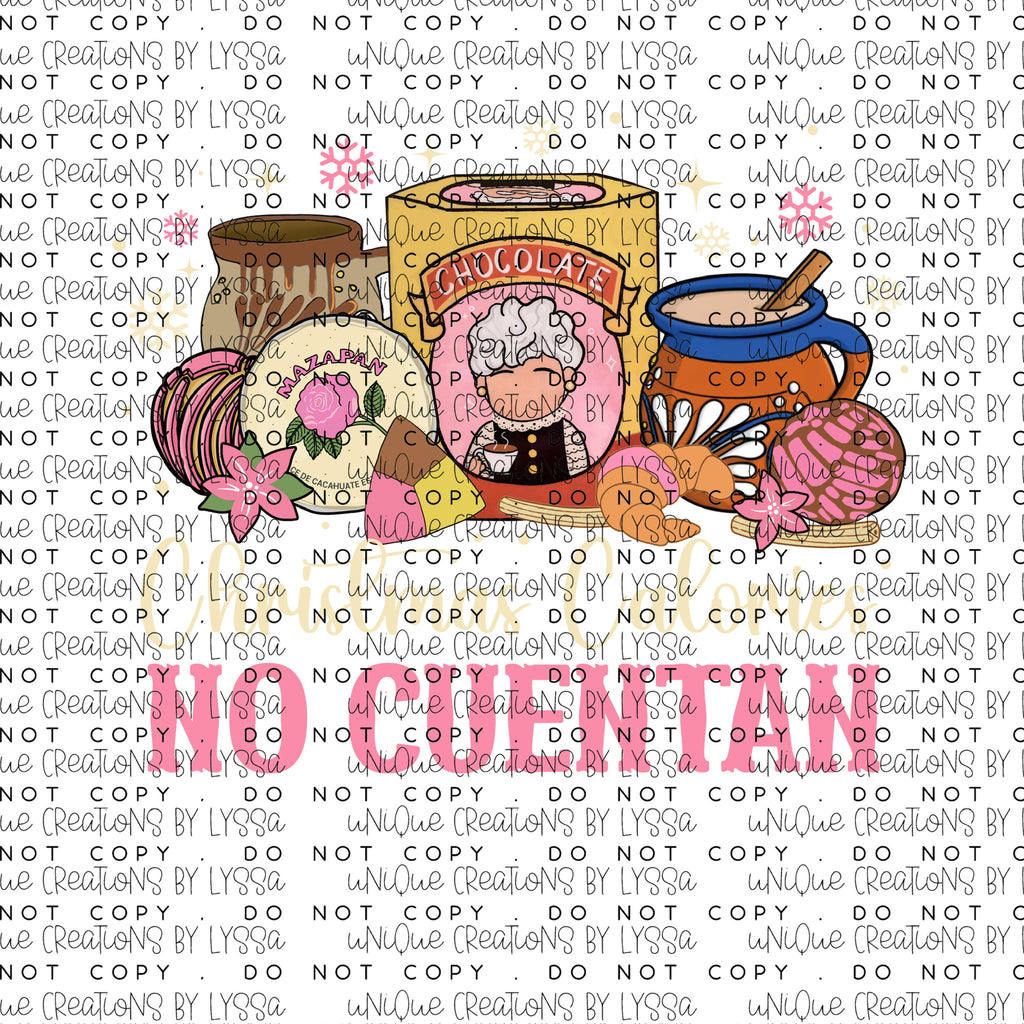 CHRISTMAS CALORIES NO CUENTA DTF TRANSFER/UVDTF DECAL