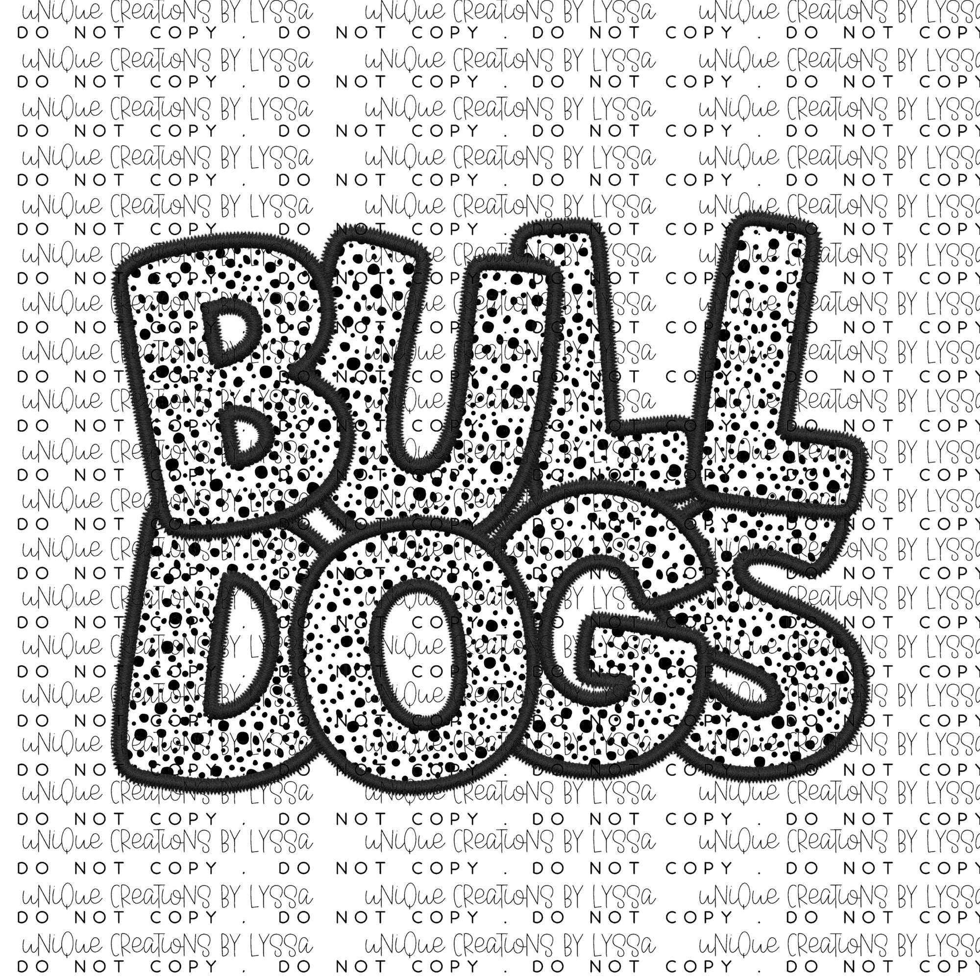 BULLDOGS POLKA DOT DTF TRANSFER