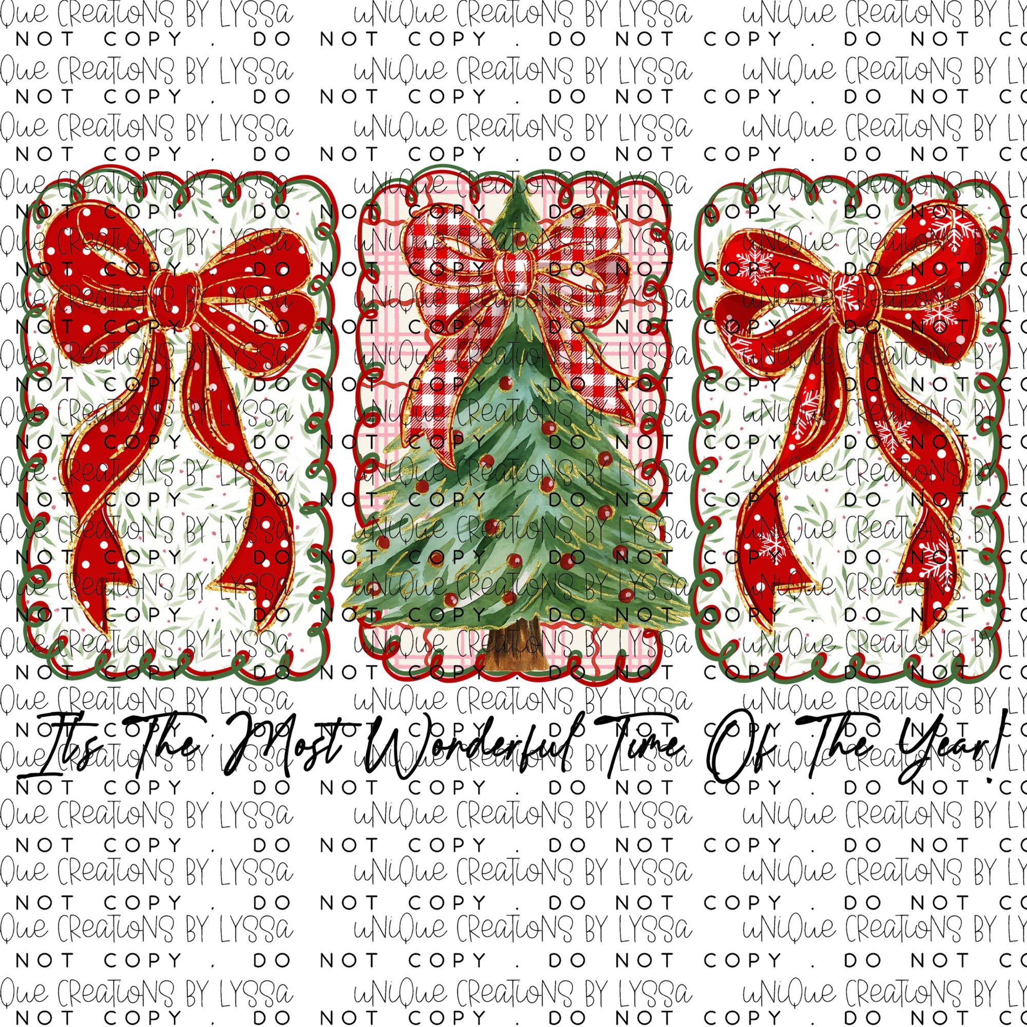 ITS THE MOST WONDERFUL TIME OF THE YEAR DTF TRANSFER/ DECAL