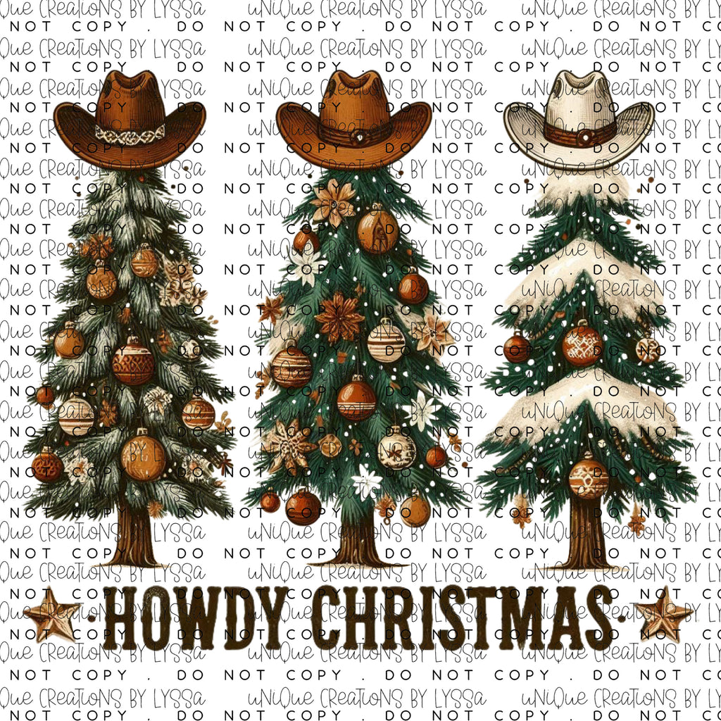 HOWDY CHRISTMAS DTF TRANSFER/ DECAL