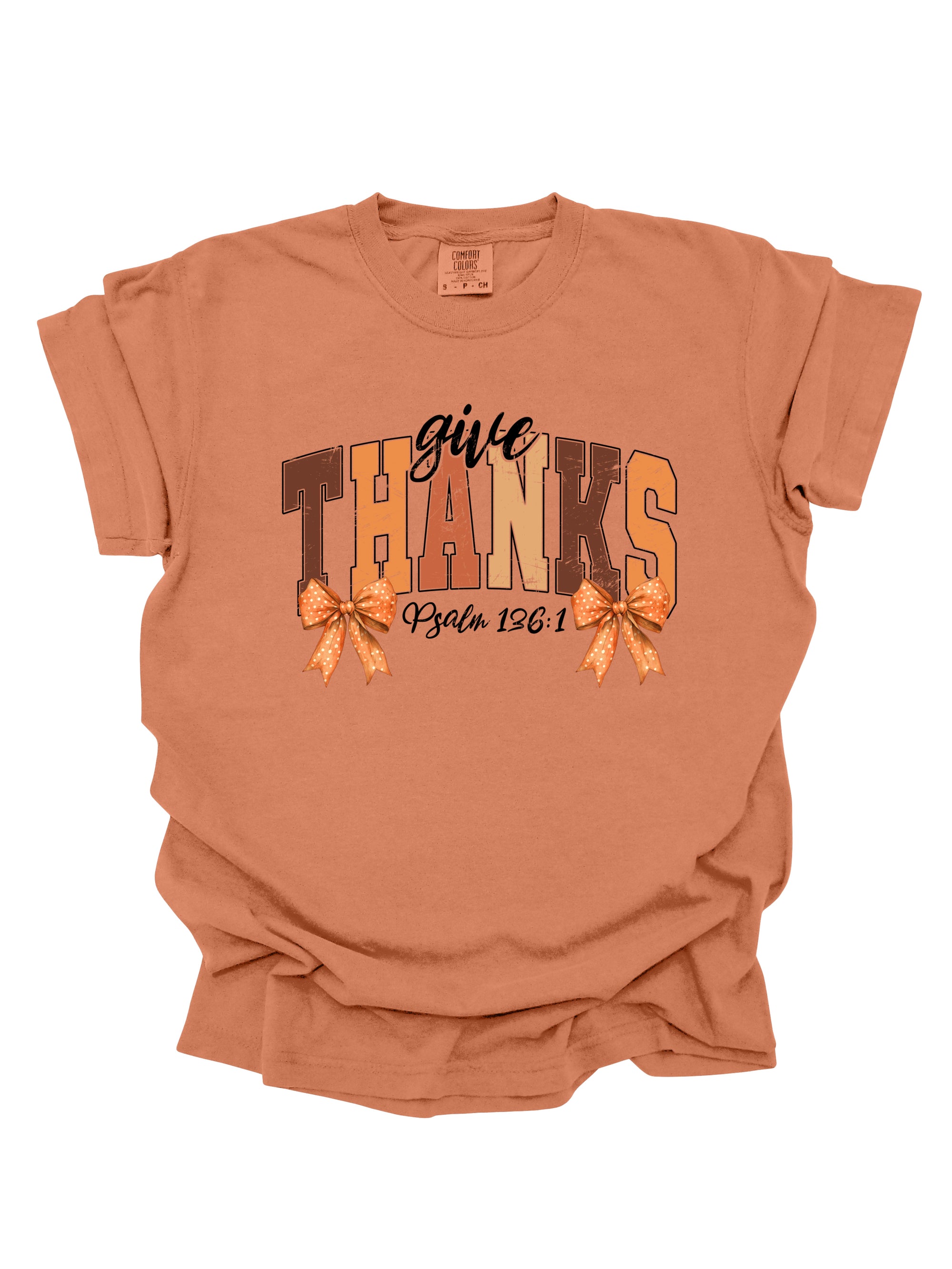 GIVE THANKS PSALM 136:1 TEE