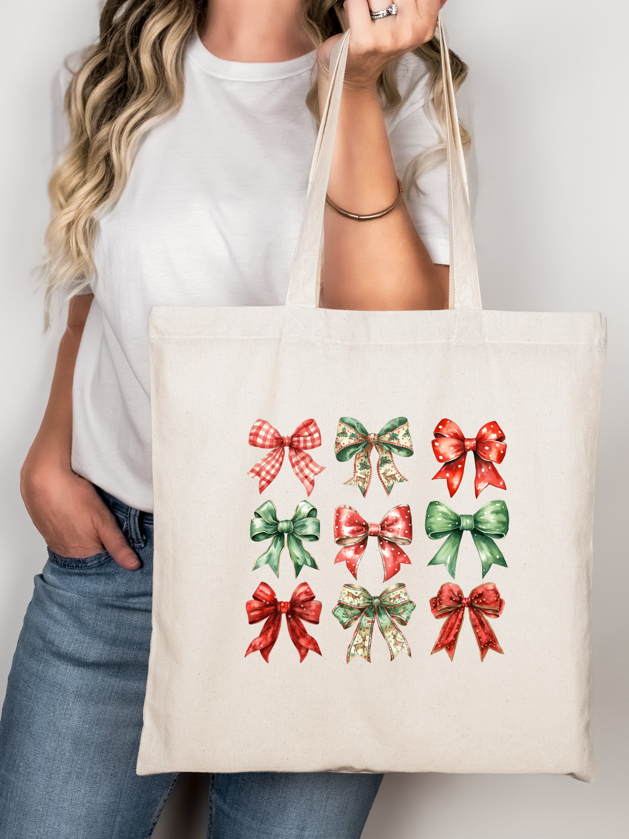 CHRISTMAS BOW TOTE