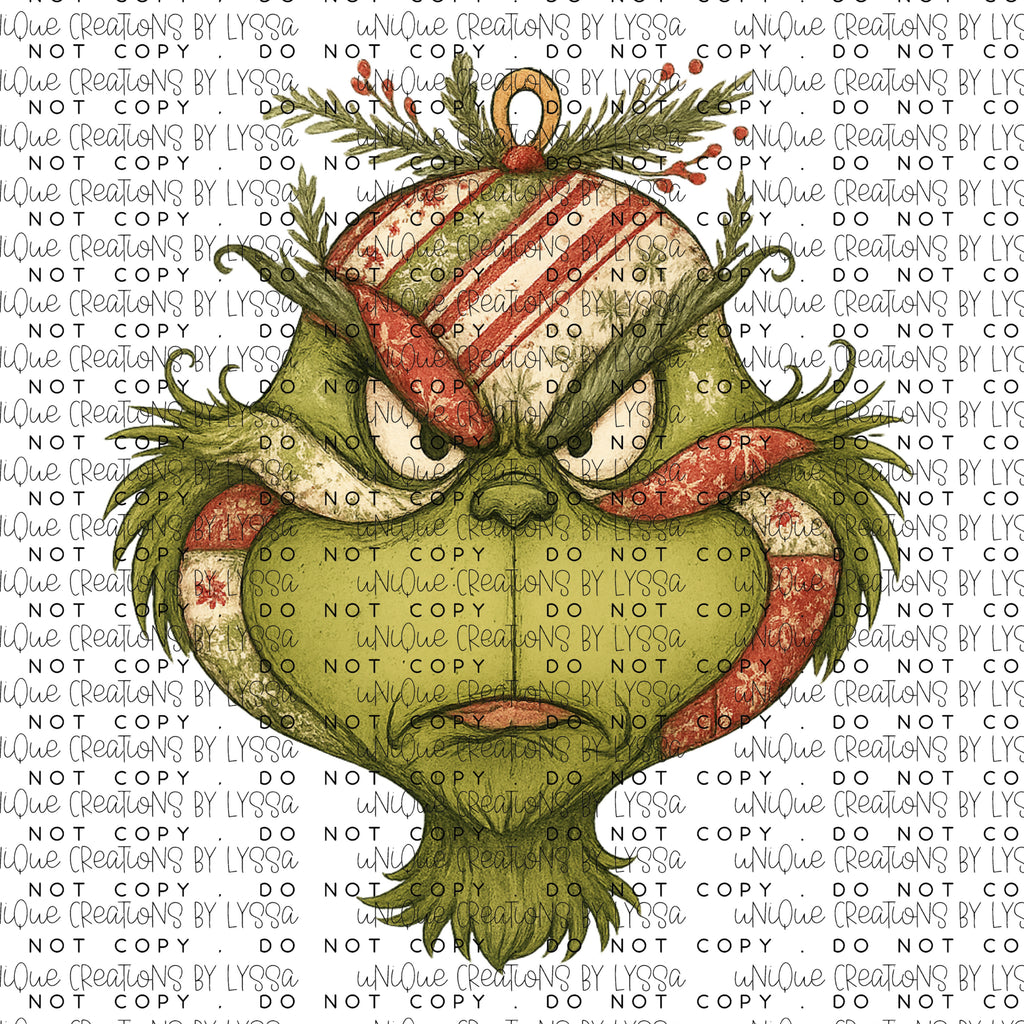 GRINCH PLAID DTF/DECAL