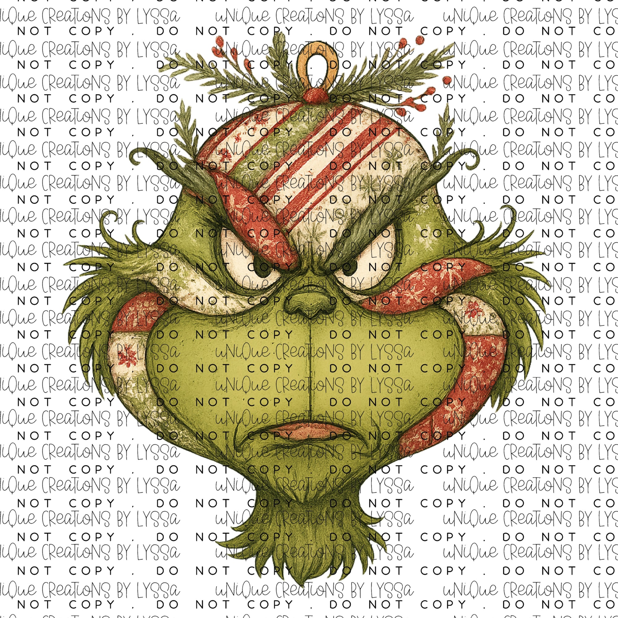 GRINCH PLAID DTF/DECAL