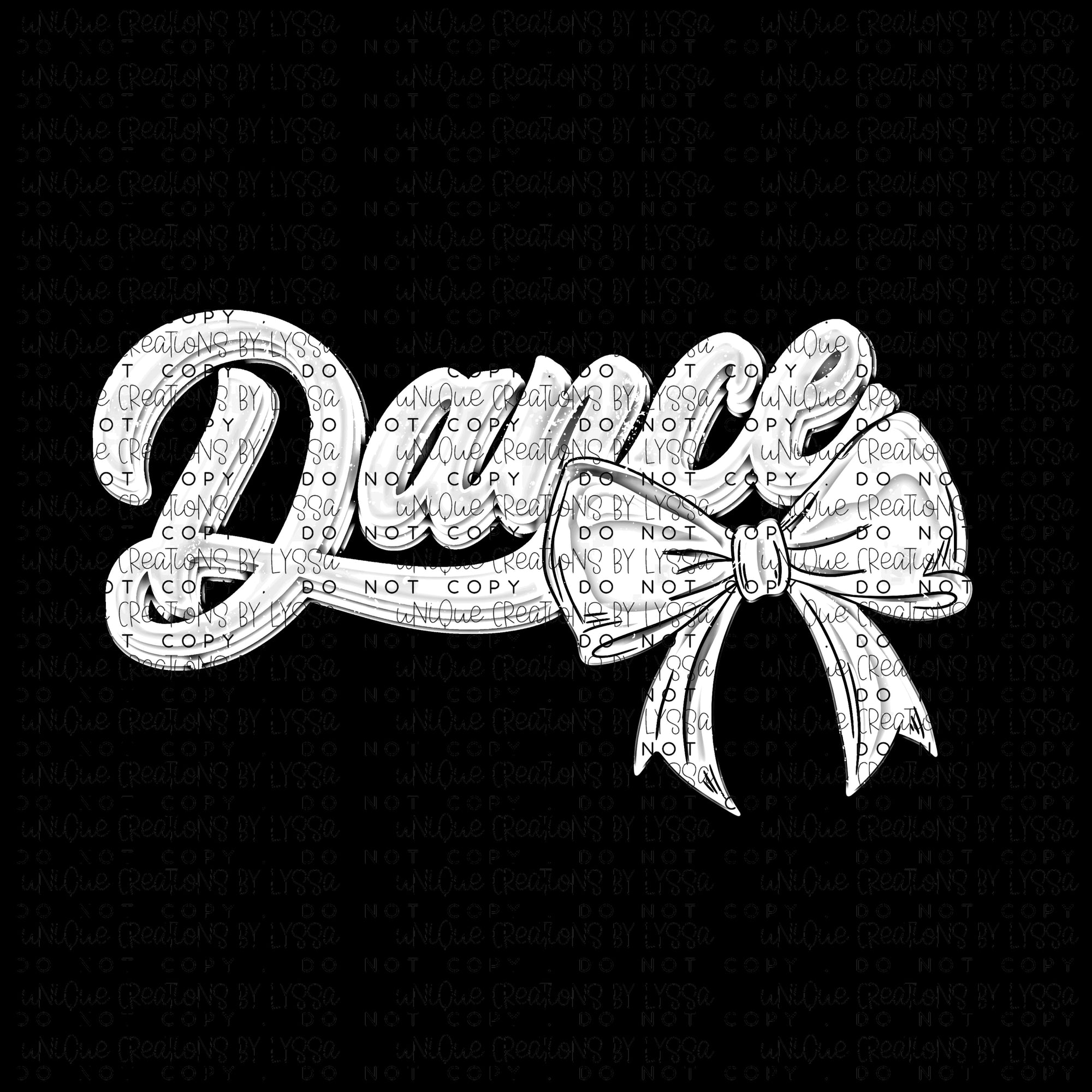 DANCE CHROME BOW DTF TRANSFER