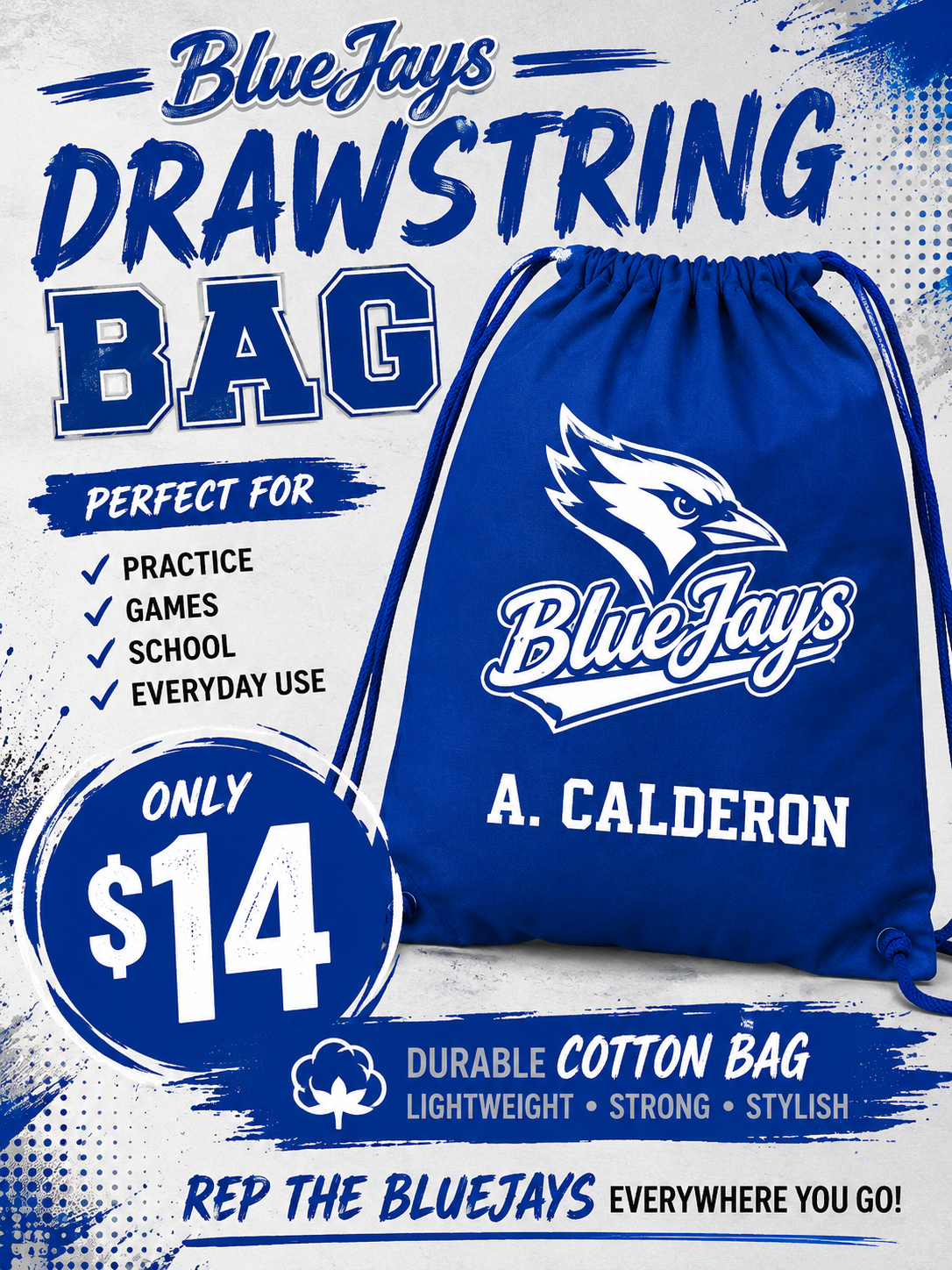 COTTON DRAWSTRING BACKPACK
