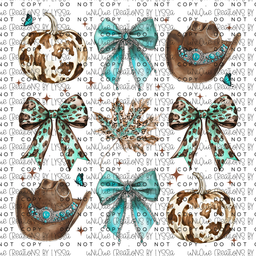 WESTERN BOW COLLAGE DTF TRANSFER/ DECAL