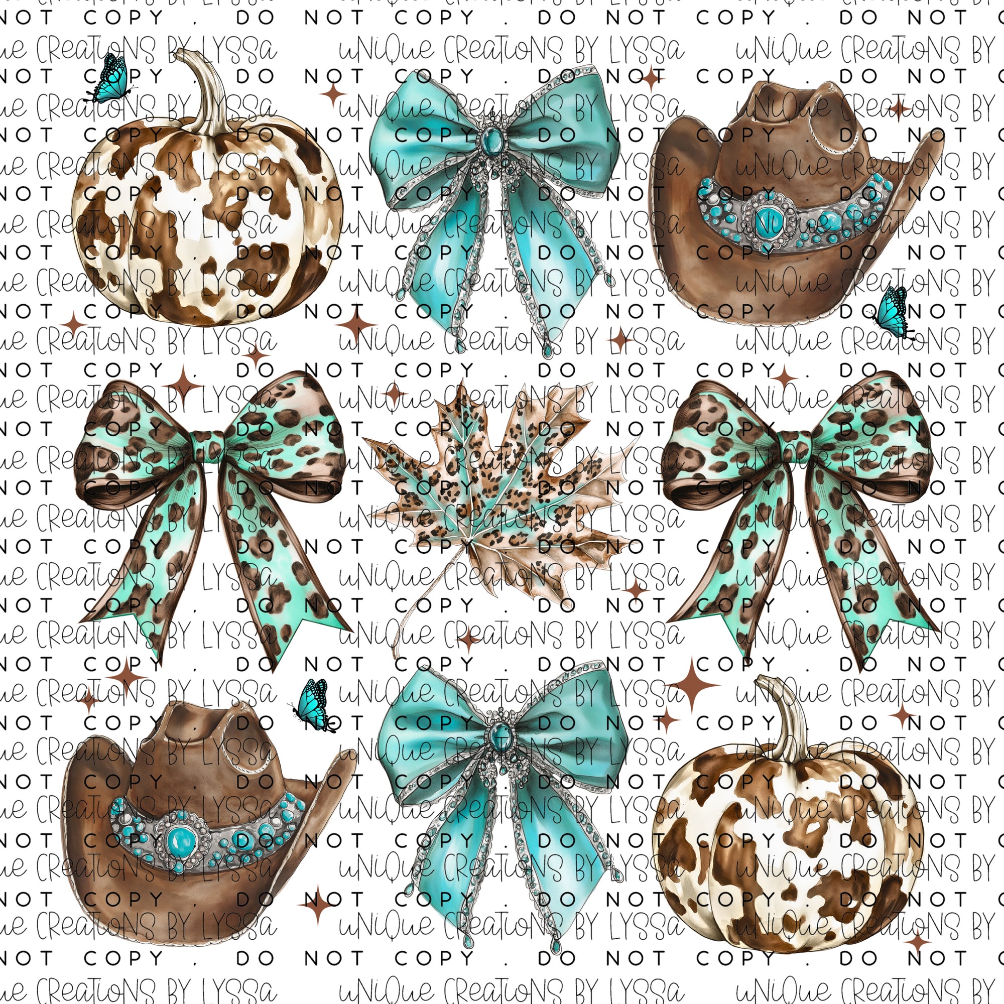 WESTERN BOW COLLAGE DTF TRANSFER/ DECAL