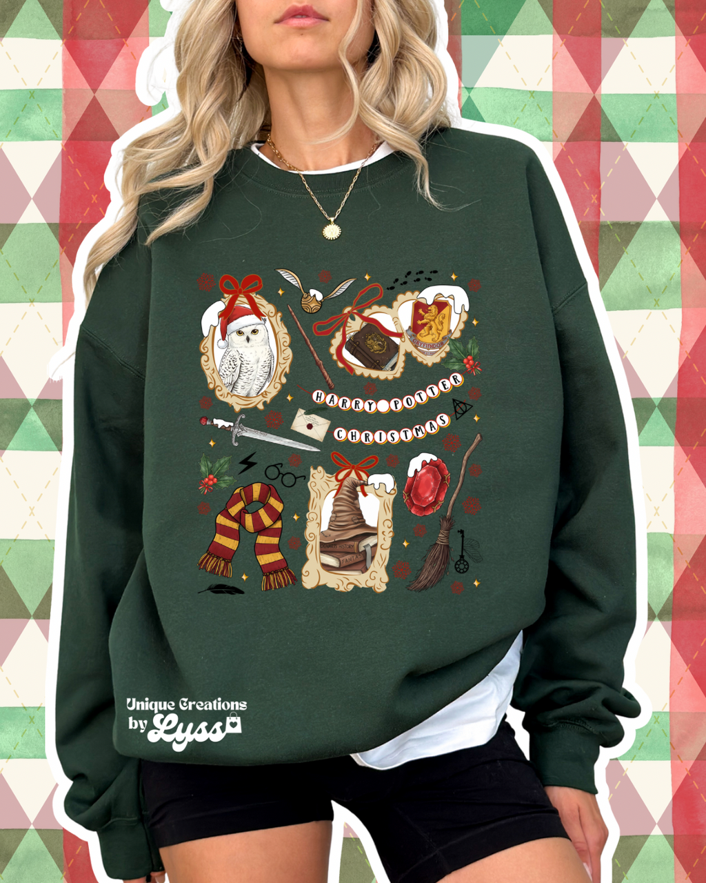 HARRY POTTER CHRISTMAS COLLAGE TEE/SWEATER