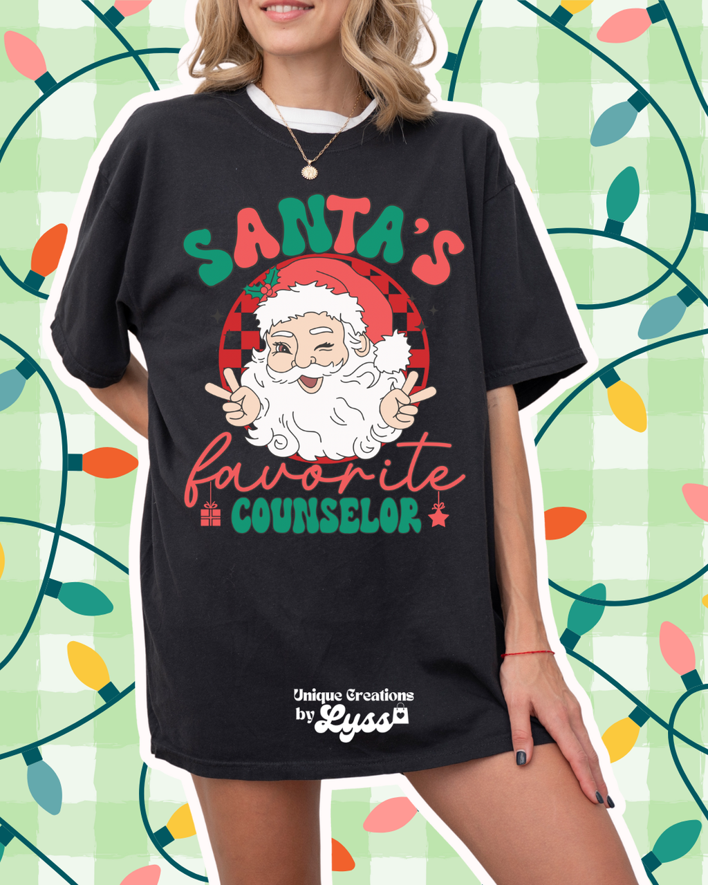 SANTAS FAVORITE COUNSELOR ADULT TEE/SWEATER