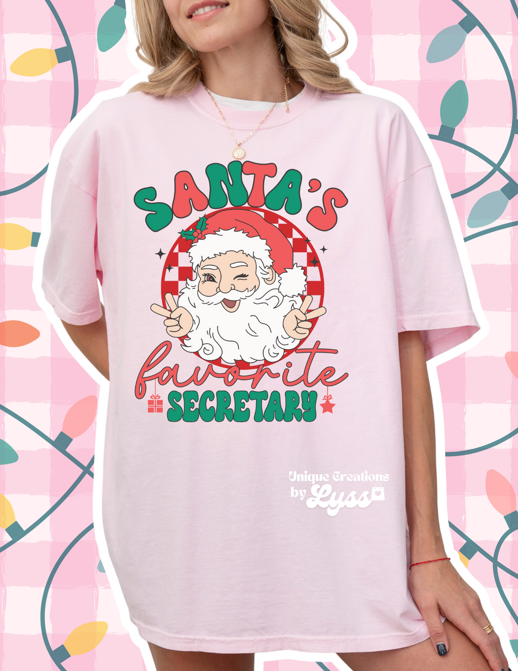SANTAS FAVORITE SECRETARY ADULT TEE/SWEATER
