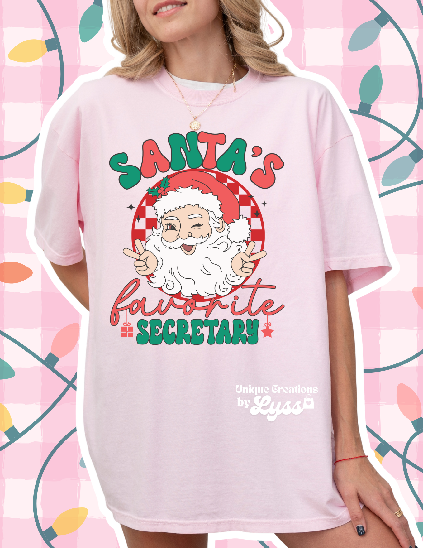 SANTAS FAVORITE SECRETARY ADULT TEE/SWEATER