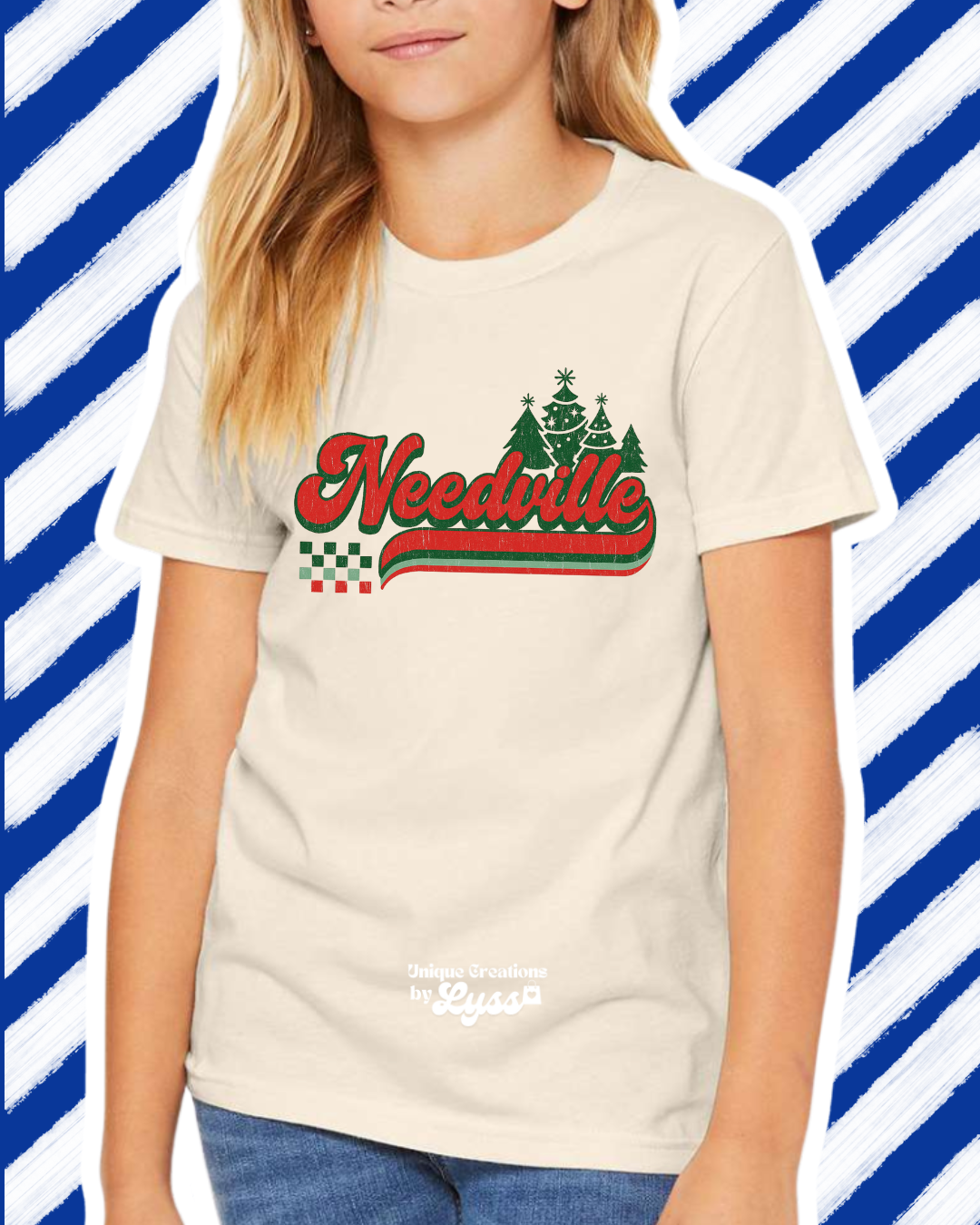 RETRO NEEDVILLE CHRISTMAS YOUTH TEE/SWEATER