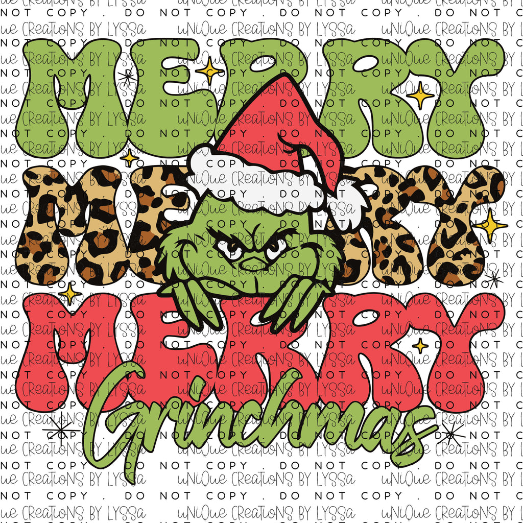 MERRY GRINCHMAS DTF TRANSFER/ DECAL