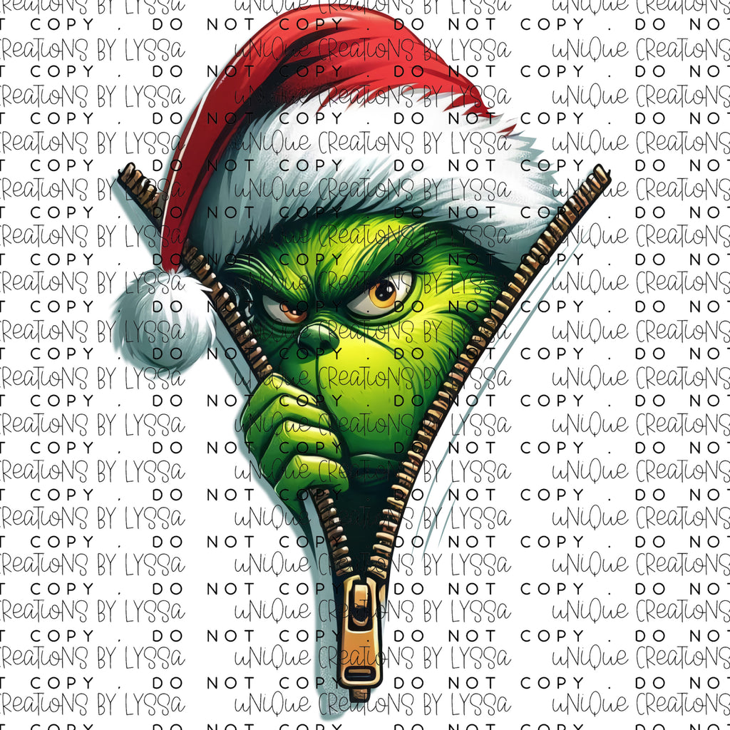 HIDING GRINCH DTF TRANSFER/ DECAL