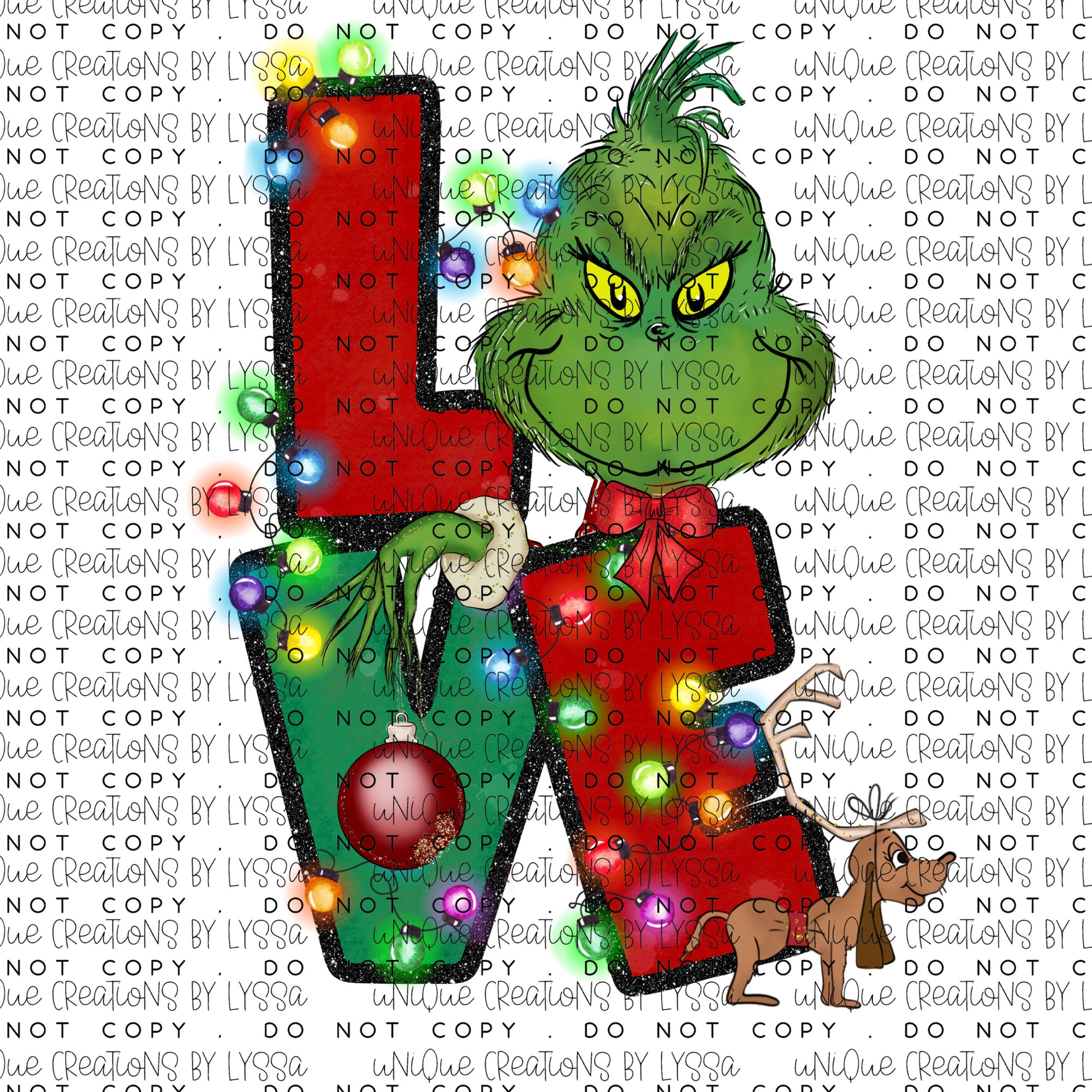 LOVE GRINCH DTF TRANSFER/ DECAL