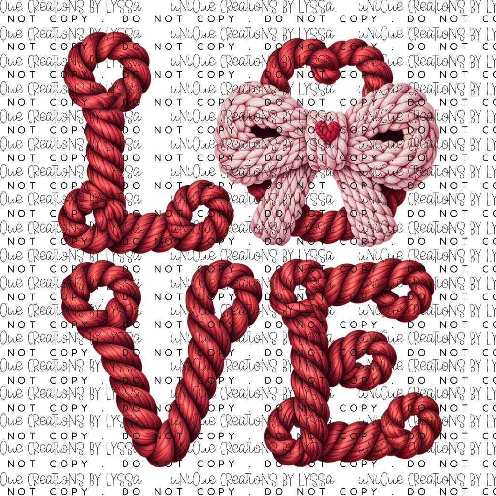 LOVE YARN-LIKE DTF TRANSFER/ DECAL