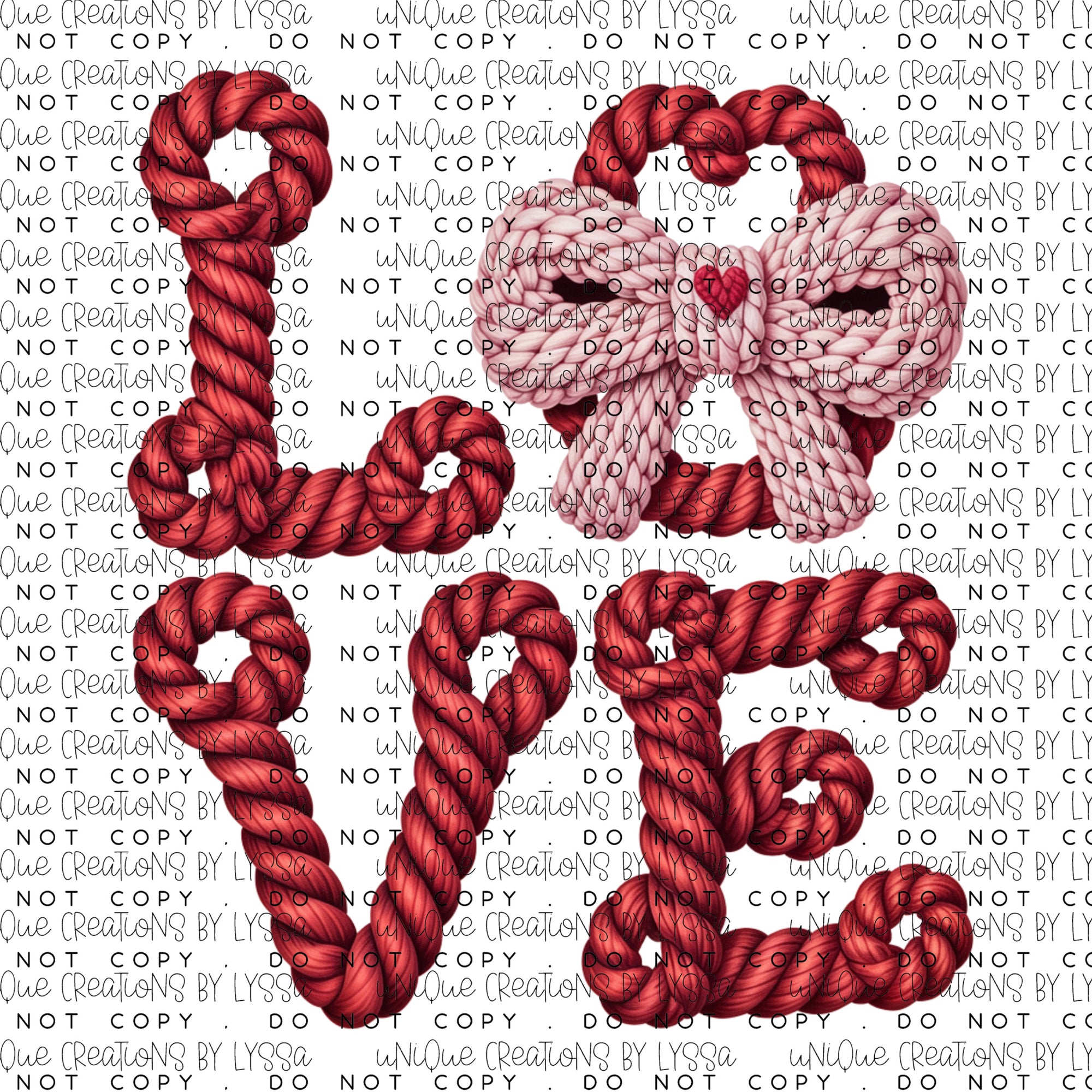 LOVE YARN-LIKE DTF TRANSFER/ DECAL