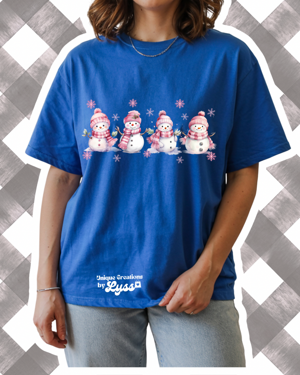 PINK SNOWMEN ADULT TEE/SWEATER/HOODIE
