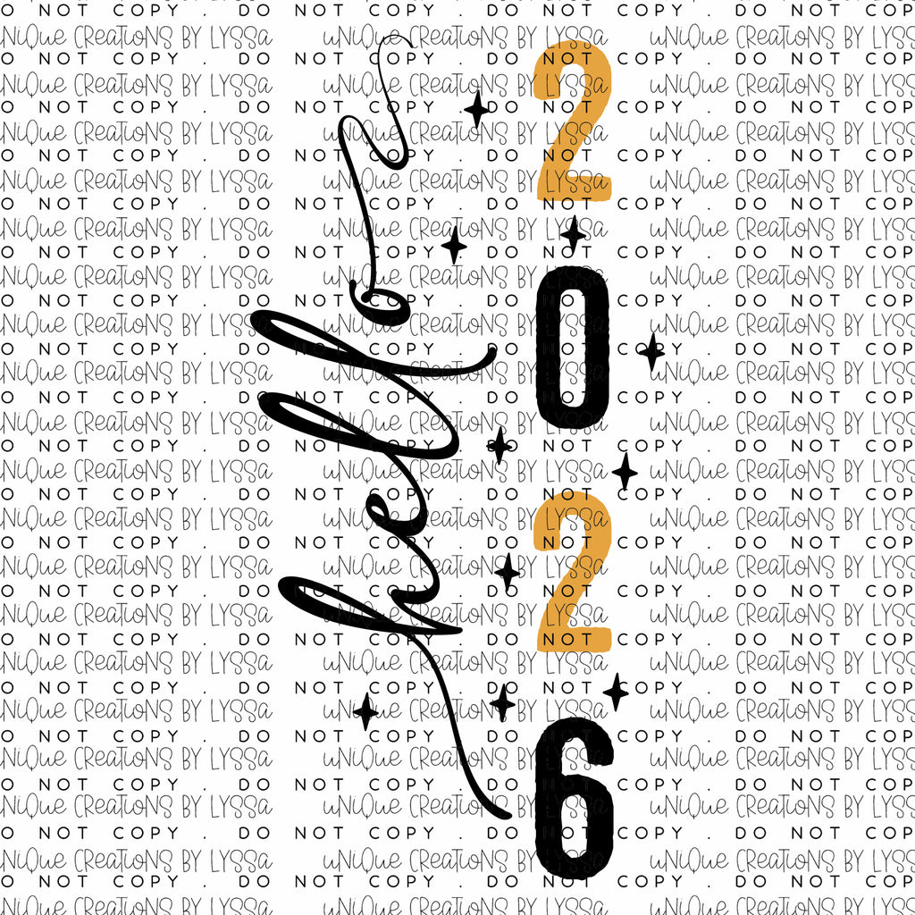 HELLO 2026 DTF TRANSFER/UVDTF DECAL