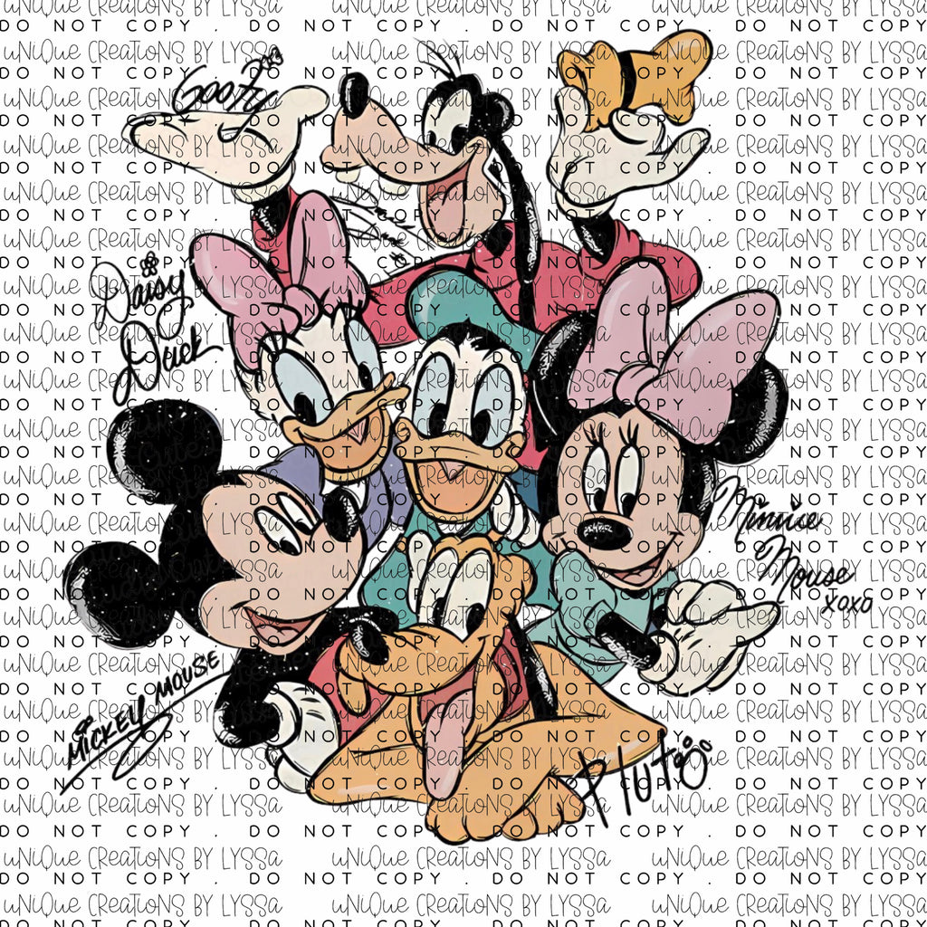 MICKEY & FRIENDS DTF TRANSFER/ DECAL
