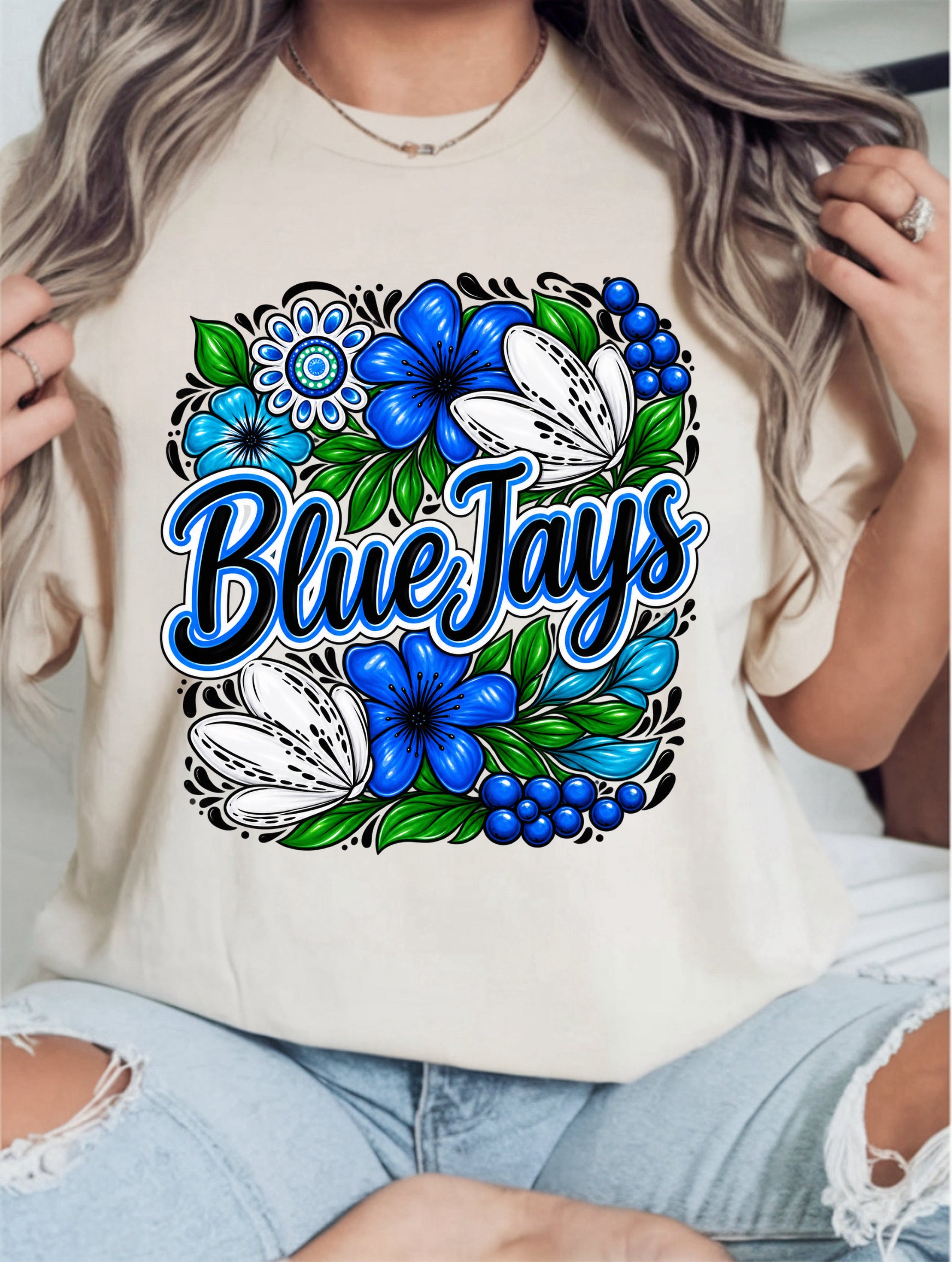 FLORAL BLUEJAYS